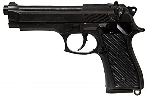DENIX Erwachsene Gefälschte Nachbildung der Beretta M92 Waffenreplik, schwarz, One Size