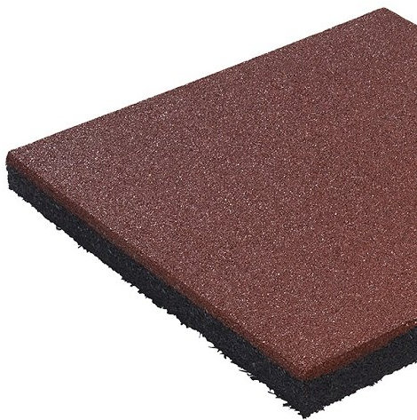 Gartenwelt Riegelsberger Fallschutzmatte 50 x 50 x 4,5 cm ROT Fallschutzplatte Bodenschutzmatte Gummimatte