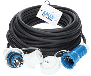AQUASAFE Druckwasserdichte Gummiverlängerung IP68 H07RN-F 3G 1,5mm² von KALLE DAS KABEL 10 Meter