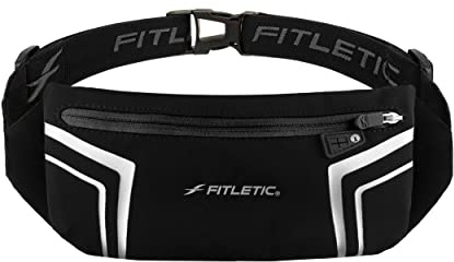 Fitletic Modern Sports Running Belt For Men & Women – Water Resistant Pouch - Fits All Smart Phones- Lightweight, Low Profile Design –Lycra Coated With Inner Card Organizer Pocket
