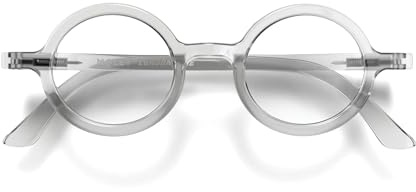 LONDON MOLE® Moley Lesebrille | Coole, runde geformte lesegeräte | Herren damen unisex | Federscharniere
