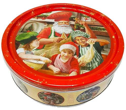 Danish Butter Cookies 340 g – Premium 26% Butter Content Assortment in Festive Christmas Biscuit Tin