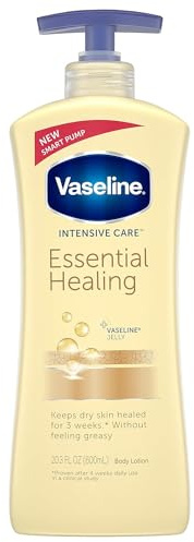 Vaseline Intensive Care Essential Healing Body Lotion, 20.3 Oz, Pump Bottle, 4/carton