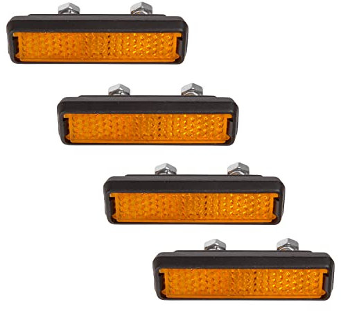 Resul 4 STK. Pedalreflektoren mit Schraubgewinde, Muttern/Scheiben, verstellbar