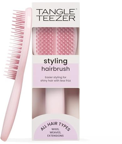 Tangle Teezer The Ultimate Styler - Spazzola per parrucche, extension, tessiture e clip-in - Per volume, texture, lucentezza e per districare i ricci. Rosa Cipria