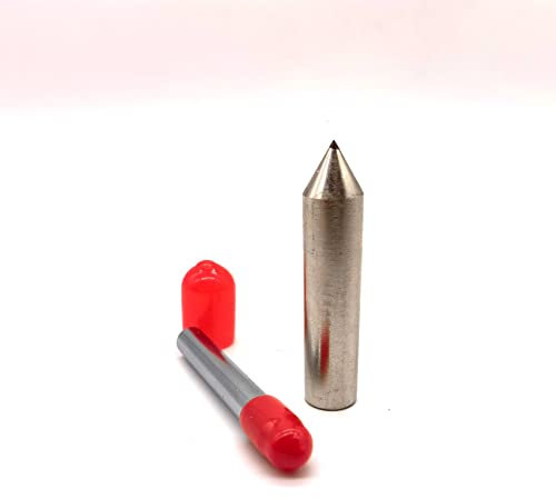 ZHaonan-Fräser-Bit-Kit 2 stücke 3.175mm 10mm 8mm Natürliche Diamantpunkt Frässchneider Diamant Gravur Bit 60/90/100 / 120D for Metall Stein Schneidwerkzeug Werkzeugzubehör