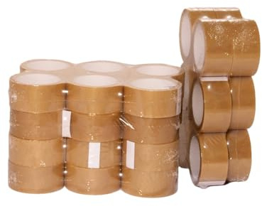 Jardin202 - Cinta Adhesiva para Embalar 66m x 48mm | Transparente | Precinto para embalar transparente | 36 unidades -