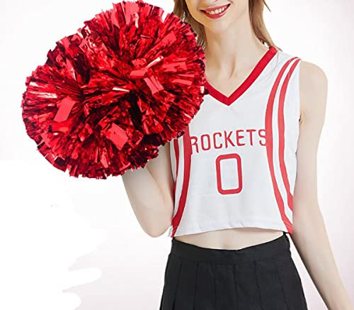 LUMoony 2Pcs Cheerleading Pompoms Kunststoff Cheerleading Pom Poms Cheerleader Tanzwedel Puschel Cheerleader Pompoms Cheerleader Pompons Handblumen für Sportwettbewerb Urlaub feiern