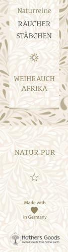 100% naturreine Räucherstäbchen - Weihrauch Afrika - Natur pur - 10 Stäbchen - Made in Germany