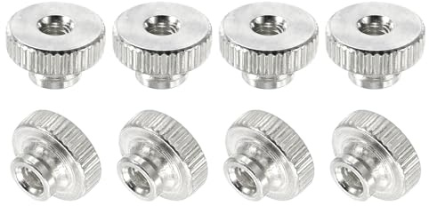 QUARKZMAN Dadi a Farfalla Scanalati, 12 Pezzi Dado M3 in Acciaio al Carbonio con Foro Passante Testa Alta, Argento