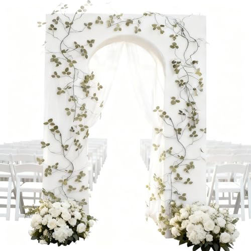 Artificial Ivy Garland Green Vines Garland 48 Inch – Faux Silk Ivy Leaves with Clips – Fake Vine Greenery for Wall Decor, Room Styling, Wedding Backdrops, Indoor Outdoor Events – 2 Strands