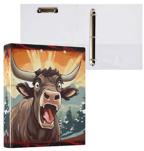 Ordner Winter Angry Cow, 3,8 cm, 3D-Ring, für 200 Blatt