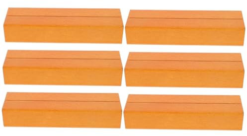 SEWACC 6 Stk Geschäftskartenhalter Tischschildhalter Namensträger für den Hochzeitstisch hochzeitslaken hochzeitsbingo Holzfuß Notizhalter aus Holz Basis für Namenskarten aus Holz Brown