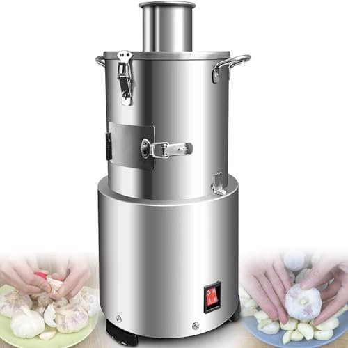 PUFAHAU Pelapatate Elettrico per Aglio, Macchina per pelare l'aglio Intero, Macchina per pelare l'aglio, Attrezzatura Professionale per pelare l'aglio in Acciaio Inossidabile, us