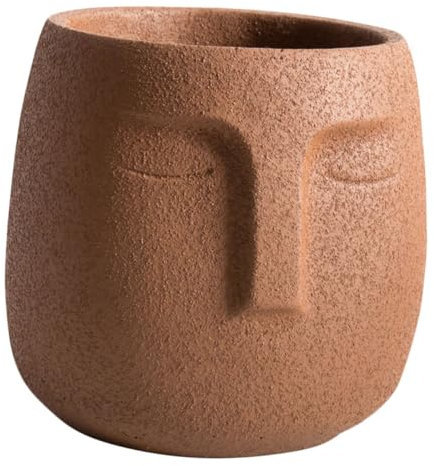 YARNOW 1 Pc fioriera in cemento fioriere vaso per piante novità bosso vaso per piante sospeso succulente solid whareaouse strenne pratico portafiori semplice vaso di fiori ceramica Brown