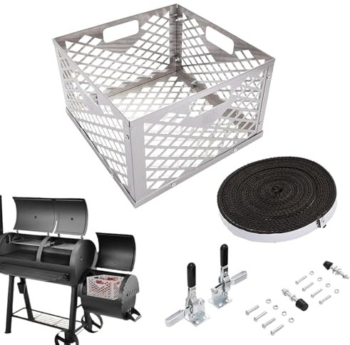 Lunaobrik Kit de modificación para fumadores, mod de fumador compensado | Kit modificador de ahumadero escalonado Kit de mod de acero inoxidable - Accesorios para fumadores con cesta de carbón, junta