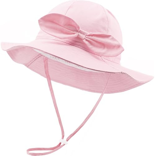 DRESHOW Unisexo Bebé Niña Niño Sombrero de Sol Verano Algodón Ajustable Pescador Gorra Protección de Sol Anti UV Para Exteriores/Natación/Playa/Piscina UPF 50+