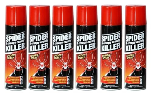 MIXEL Spider And Creepy Crawly Insect Killer Spider Spray, Fast-Acting Formula, Long-Lasting Protection, Easy To Use, Effective Spider Killer (PACK OF 6)