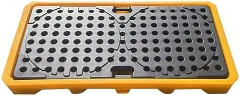 Stackable Spill Collection Trays Modular Polyethylene with Flat Top Grills for Outdoor Kitchens & Garages Ideal for Paint Pallets - 130x68x10CM