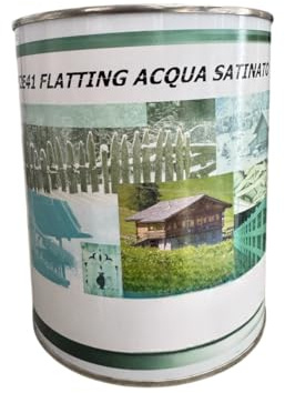 Flatting all’Acqua per Legno Esterno | Finitura Lucida/Satinata Protettiva | Resistente agli Agenti Atmosferici | Formato 750ml / 2,5 l (Satinata, 750 ml)
