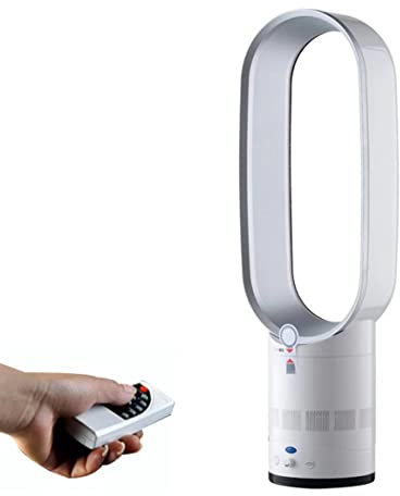 Ventilateur Tour Moderne sans pales, Refroidissement Portable avec télécommande, Colonne de Table au Sol à régulation de Vitesse en continu et sûre, minuterie de Rendez-Vous de 30