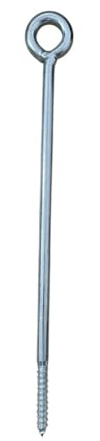 BK SHOP Ösenschrauben Ø 12 mm x 230 mm, Schrauben Robuste Ringschraube aus Stahl, Schraubhaken verzinkt für Korrosionsschutz – vielseitig einsetzbar im Innen- und Außenbereich
