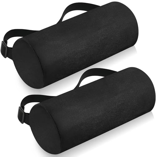 2 Pack Lumbar Roll Pillow for Lower Back Support, Sponge, Washable Cover