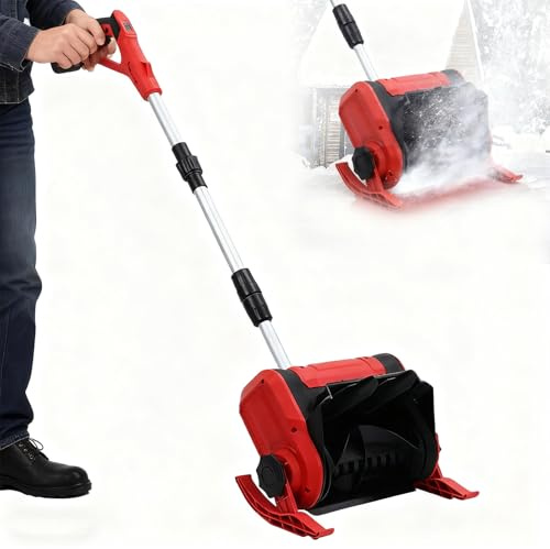 ORIDLECTAL Pelle a Neige Electrique, Deneigeuse, Fraise a Neige Electrique, avec Batterie Lithium-ION 20V 4,0Ah, Largeur Déneigement 32cm, Moteur 1200W, Transport Léger
