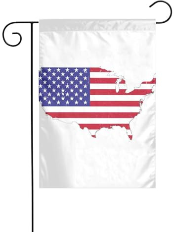 Drapeau des États-Unis imprimé carte décoration de vacances extérieur drapeau de Noël résistant à la décoloration hiver pelouse porche patio décoration extérieure