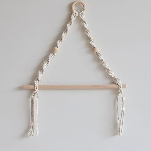 Rollo de toalla de papel bohemio, portarrollos de papel higiénico de tela, soporte de pared para baño, cocina y dormitorio, fácil de colgar, soporte decorativo y práctico de color beige