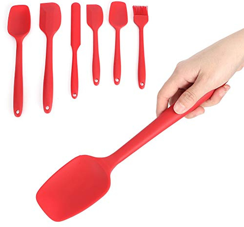 Vistreck Set di Spatole in Silicone da 6 Pezzi per Cottura Al Forno e : Raschietto per Panna, Cucchiaio e Pennello