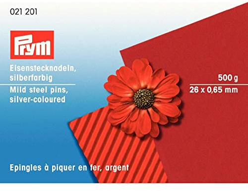 Prym 021201 Stecknadeln, 0,65 x 26mm, silberfarbig