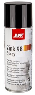APP Zink 98 Spray de zinc | Bombe peinture antirouille metal: protection anticorrosion pour métal| Résistant à la chaleur et séchant rapidement, adapté soudure par points | Gris foncé | 400 ml