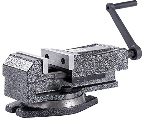 KATSU Bench Vice 3 Inch 80mm, Precision 360 Degree Swivel Rotating Base Radial Pillar Drill Press Lathe Milling Machine Clamp for Mechanics and Engineers 4021543