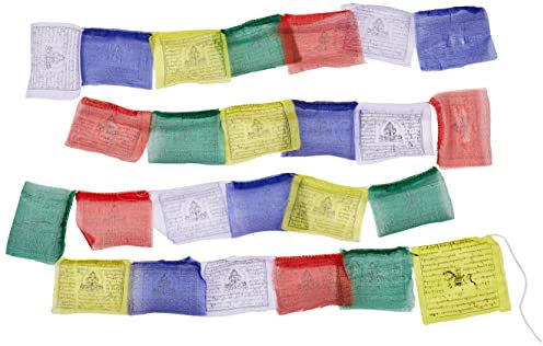 Tierra Zen PET18 Banderas de oración Dioses Largo Multicolor 10x 1cm