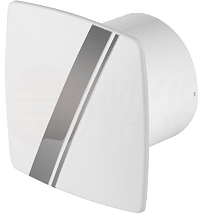 Design Lüfter hochglanz weiß mit Rückstauklappe (MKKPLB100HS) mit Feuchtesens...