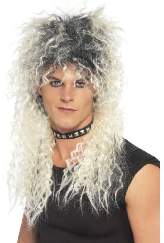 Smiffy's HARD ROCKER WIG,TWO TONE,BLONDE W/ROOTS