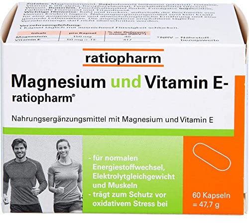 Magnesium und Vitamin E ratiopharm, 60 St