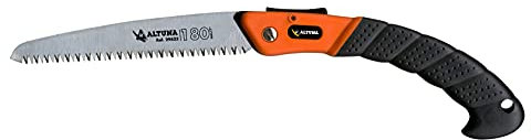 Altuna - Serrucho de Poda Plegable Sawing 29623 - Empuñadura Bimaterial - Dentado Japonés - Resistente y Muy Ligero - Sierra de Mano para Madera con Hoja Recta - Para Uso Forestal - Altuna