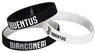 TRIS BRACCIALI SILICONE JUNIOR JUVE JUVENTUS PRODOTTO UFFICIALE IDEA REGALO