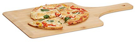 Relaxdays Bamboo Pizza Peel, 50 x 30 cm, Natural, Brown