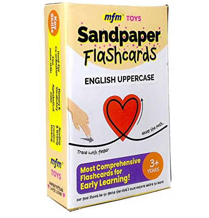 MFM TOYS Sandpaper Tactile English Uppercase Letters Flashcards