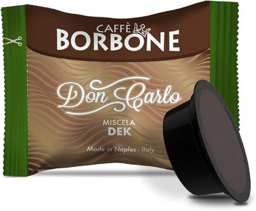 CAFFÈ BORBONE Don Carlo, Miscela Decaffeinata - 50 Capsule - Compatibili con le Macchine ad uso domestico Lavazza A Modo Mio
