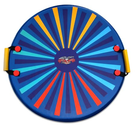 Flexible Flyer F26 Foam Saucer Sled for Kids and Adults - Solo Rider 26 Round Foam Sledding Disc Slider with Handles, Extremely Lightweight, Multicolor