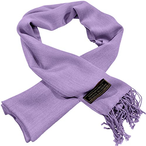 CJ Apparel Violet Clair Écharpe Tricotée à la mode pour Hommes Secondes Couleur Unie écharpes Nouveau