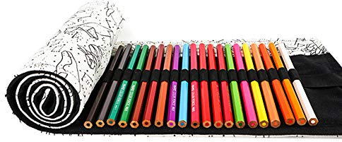 You&Lemon Stifterolle 72 Stifte Leinwand Pencil Wrap Roll up Stifterolle Buntstifte Bleistift Wrap