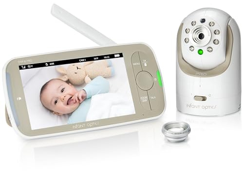 Infant Optics DXR-8 PRO Baby Monitor with 5 Screen, HD (720P) Resolution, and ANR
