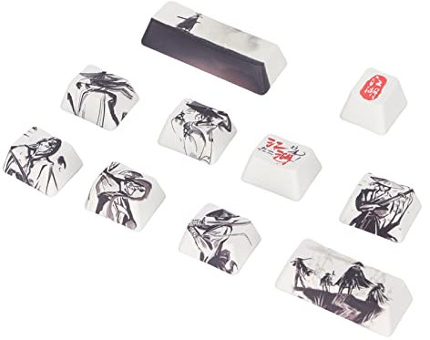 linxiaojix Keycap, Small Volume Sublimation Process Custom Keycaps DIY Production Clear Pattern Simple for Mechanical Keyboard for Computer for Home
