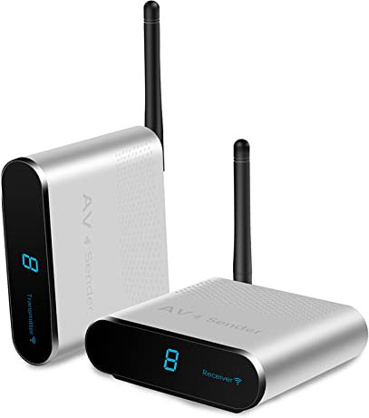 Lihuzmd Ricevitore Trasmettitore AV Wireless Trasmissione Dati 5,8 GHz Ricevitore Trasmettitore Audio Video A 8 Canali Streaming Dvd su TV