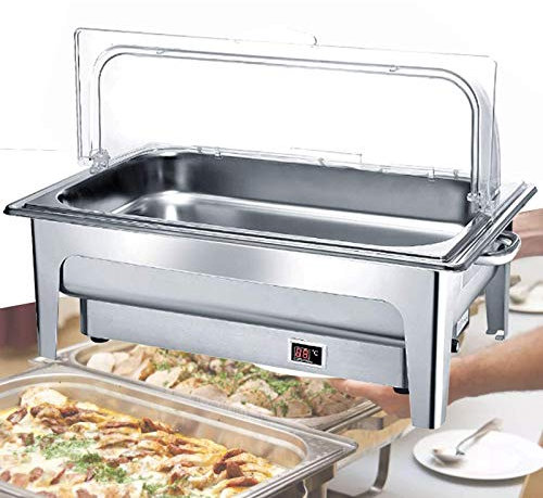 Chafing Dishes Calentador de alimentos para servir, Servidores y calentadores de buffet eléctricos de 9L, Calentador de chafer de catering comercial para vacaciones, fiestas y cenas en el ho